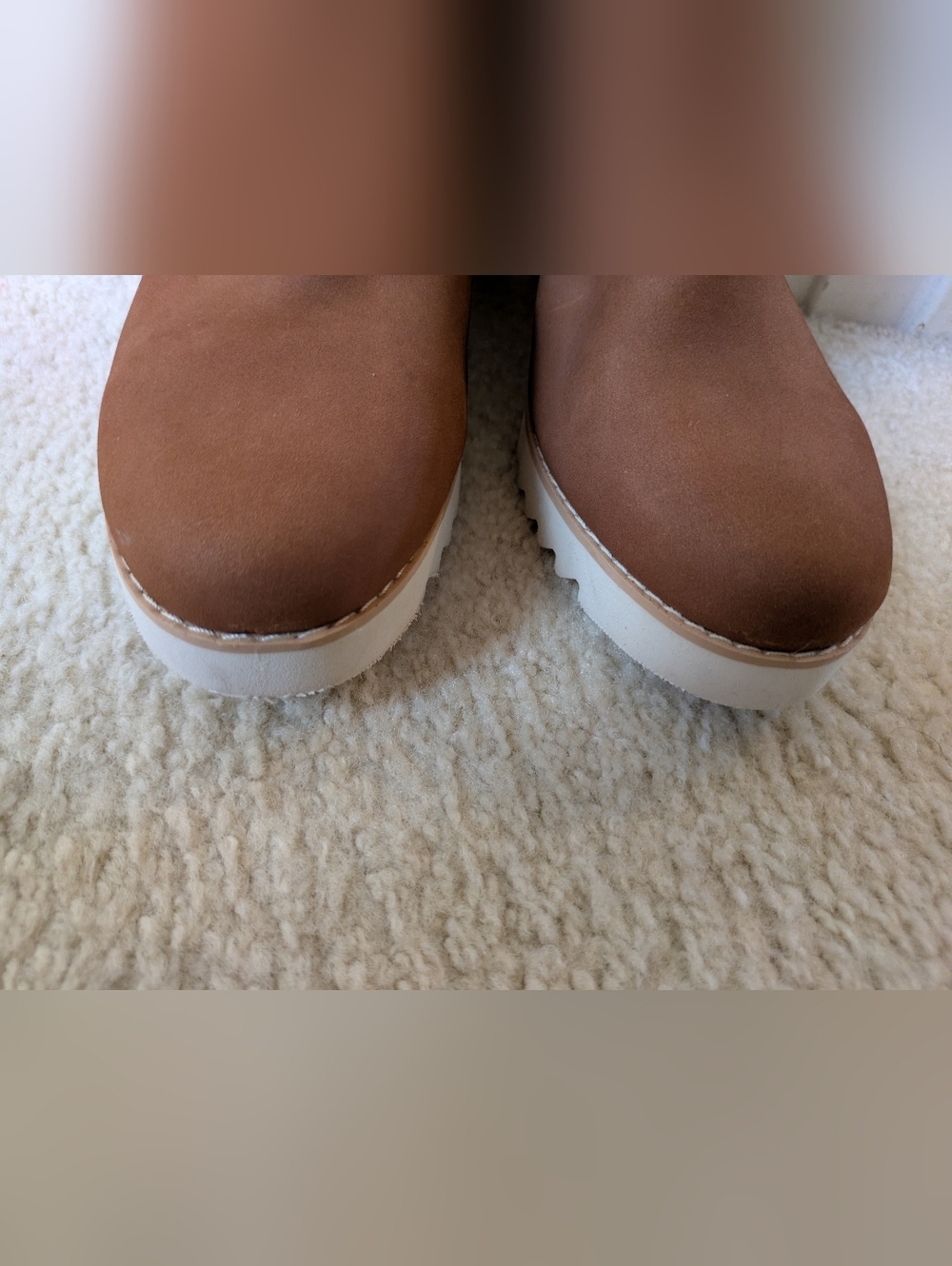Toms Maggie Leather Lug Boots 10w NWOT - Picture 9 of 11